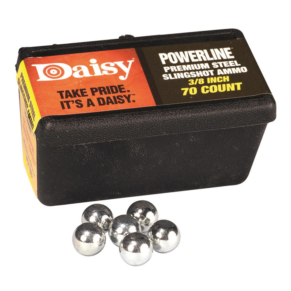 Daisy Premium Steel Sling Shot Ammo 3/8" Diameter Zinc Plated 75 Ct