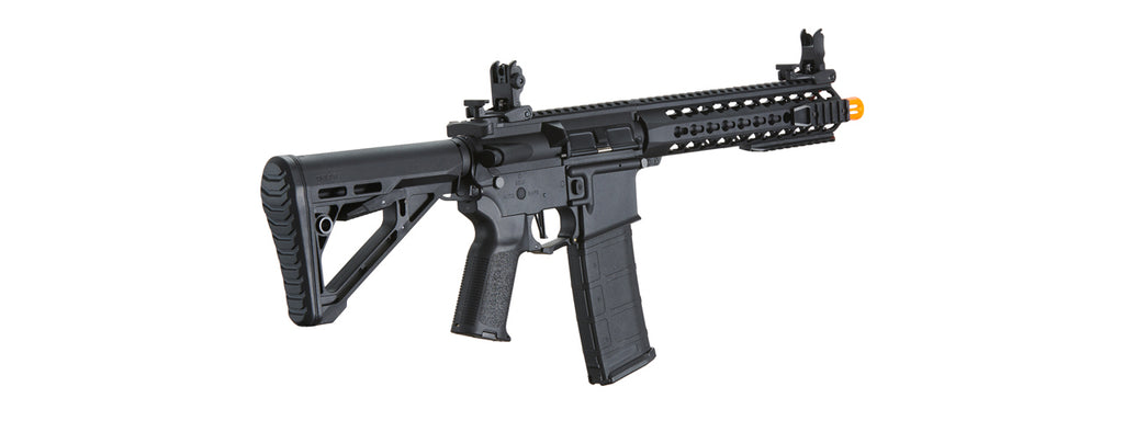 Lancer Tactical 13" KeyMod M4 AEG Airsoft Rifle - 360 FPS, Black With Retractable Stock