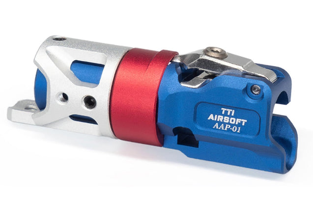 TTI Airsoft Infinity CNC Aluminum One Piece TDC Hop Up Chamber For Action Army AAP-01 GBBP Series - BLUE