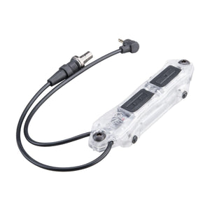 Atlas Custom Works Transparent Dual Pressure Switch for Flashlight and PEQ w/ Accented Buttons - BLACK