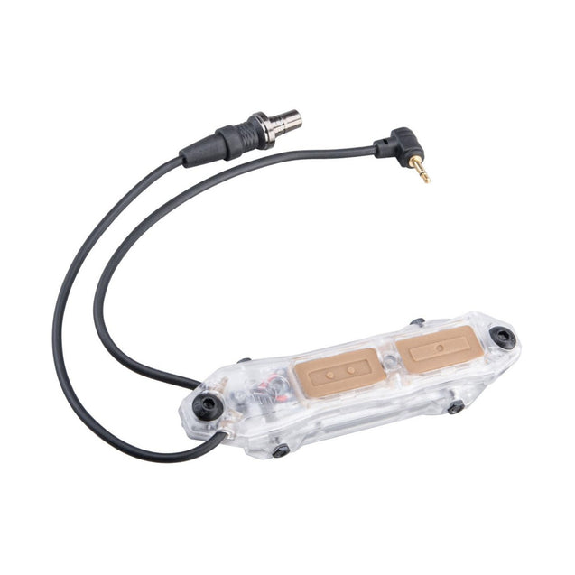 Atlas Custom Works Transparent Dual Pressure Switch for Flashlight and PEQ w/ Accented Buttons - DARK EARTH