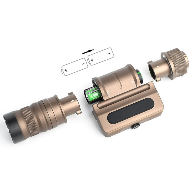 Atlas Custom Works 1800 Lumen Rail Mounted Tactical Flashlight - DARK EARTH
