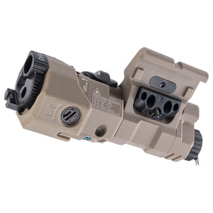 Atlas Custom Works 220 Lumens Offset Modular Airsoft Flashlight Laser and IR Combo - DARK EARTH