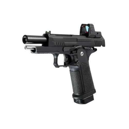 ARCTURUS Vanguard 4.3" Hi-Capa GBB Pistol w/ Optics Ready Slide & ARS-1 Red Dot Combo - (Black)