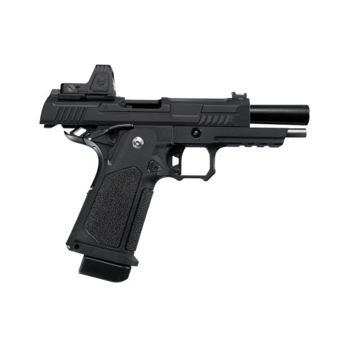 ARCTURUS Vanguard 4.3" Hi-Capa GBB Pistol w/ Optics Ready Slide & ARS-1 Red Dot Combo - (Black)