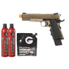Army Armament Full Metal R32 Gas Blowback Airsoft Pistol - Green Gas Combo - (Tan)
