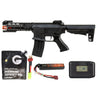 JG Golden Eagle E6597 7" M4 M-LOK AEG Rifle - Battery/Adapter/Charger Combo - (Black)