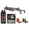 Golden Eagle M8875 3/6-Shot Pump Action Gas Airsoft Shotgun w/ Flip Up Sights, M-LOK, Picatinny Rail & M4 Buffer Stock - Shell/Green Gas Combo - (Tan)
