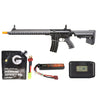 Atlas Custom Works 14.5" Diamond Head Style M4 Aeg - Battery/Adapter/Charger Combo - (Black)