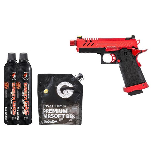 Vorsk Airsoft 3.8 Hi Capa Pro - Green Gas Combo - (Red)