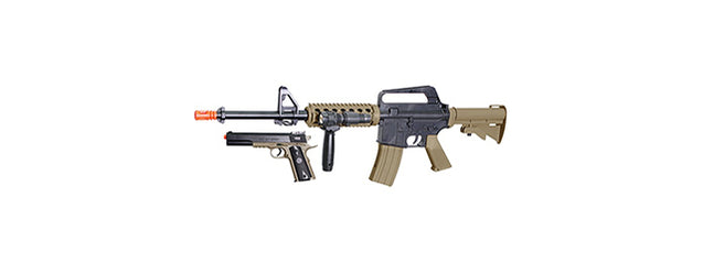 Airsoft Gun & Rifle Colt Airsoft Spring Rifle Pistol Tactical Combo Black Tan