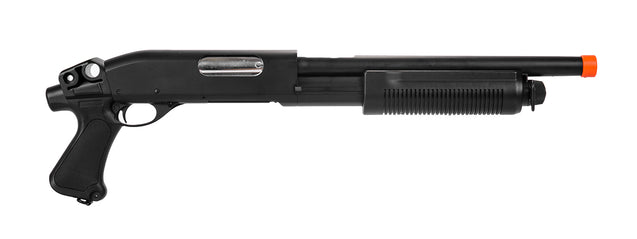 Lancer Tactical M870 Full Metal 3-Round Burst Pistol Grip Airsoft Shotgun (BLACK)