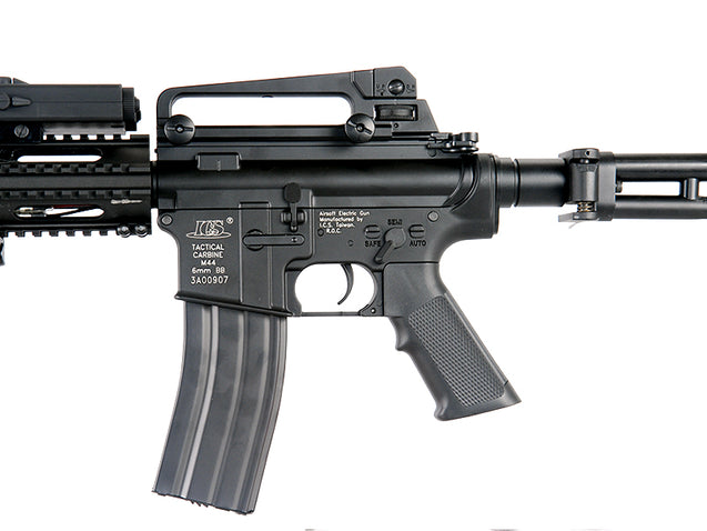 ICS Airsoft M4 AEG W/ Ras Tactical Folding Stock - Black