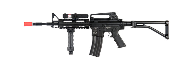 ICS Airsoft M4 AEG W/ Ras Tactical Folding Stock - Black