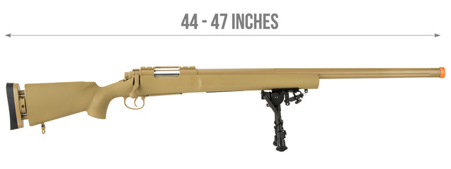 ECHO 1 M28 Bolt Action Sniper Rifle W/ Bipod (TAN)