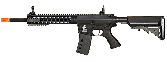Lancer Tactical LT-12BK M4 KEYMOD 10 INCH AEG METAL GEAR COLOR BLACK 405-415 FPS