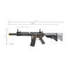 Lancer Tactical Gen 2 M4 SD Carbine Airsoft AEG Rifle with Gold Accents (Color: Black)