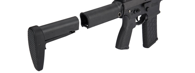 Airsoft Gun Metal Rifle LT-201BA WARLORD 10.5" AEG TYPE A CARBINE AIRSOFT RIFLE BLACK