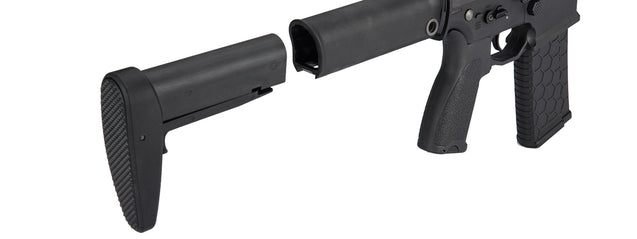 Airsoft Gun Metal Rifle LT-202BA WARLORD 18" AEG TYPE A DMR AIRSOFT RIFLE BLACK