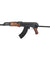 Lancer Tactical AK47 Airsoft AEG Rifle w/ Folding Stock - (Black / Faux Wood)