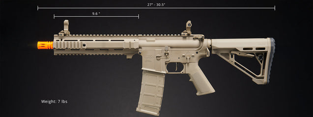 Lancer Tactical Gen 4 L119A2 M4/M16 Full Metal Airsoft Rifle (Tan) – 390–400 FPS