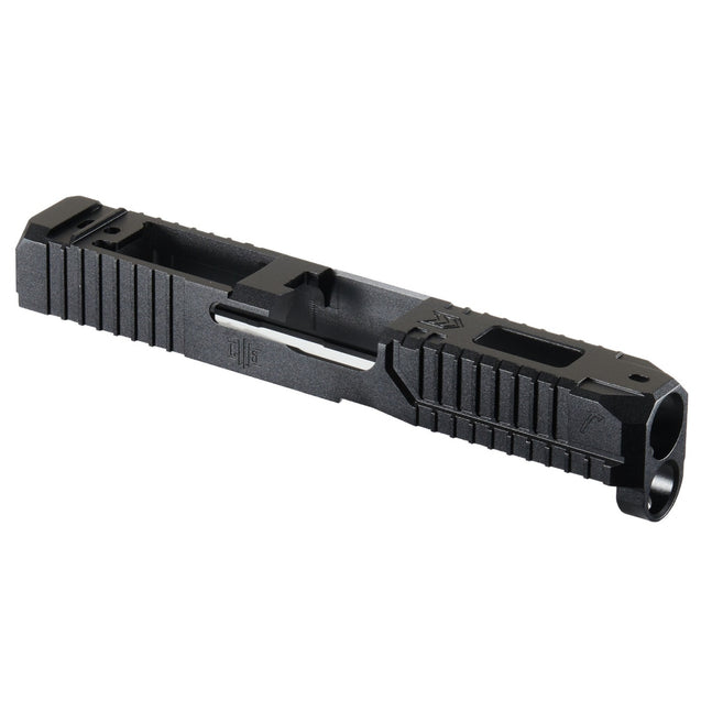 LWS X VEIL Tomahawk Glock 19 Gen5 GBB Slide Kit by Lancer Tactical for Elite Force Umarex Gen 5 Glock 19 Gas Blowback Pistols - (Black)