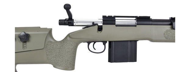 WellFire MB4417 M40A3 Bolt Action Airsoft Sniper Rifle w/ Bipod (OD GREEN)