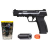 G&G Piranha MK1 GBB Pistol - (Black/Silver) - Tracer/BB Bundle