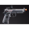 KLI KL-92 AI Optic Ready Silver Version 6mm Dual Power CO2/Gas Blowback Airsoft Pistol Red Dot Combo - (Silver)