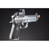KLI KL-92 AI Optic Ready Silver Version 6mm Dual Power CO2/Gas Blowback Airsoft Pistol Red Dot Combo - (Silver)