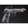 KLI KL-92 Platinum 6mm Dual Power CO2/Gas Blowback Airsoft Pistol Red Dot Combo - (Platinum)
