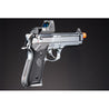 KLI KL-92 Platinum 6mm Dual Power CO2/Gas Blowback Airsoft Pistol Red Dot Combo - (Platinum)
