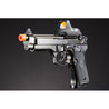 KLI KL-92 Fusion Optic Ready 6mm Dual Power CO2/Gas Blowback Airsoft Pistol Red Dot Combo - (Black/Gun Metal)