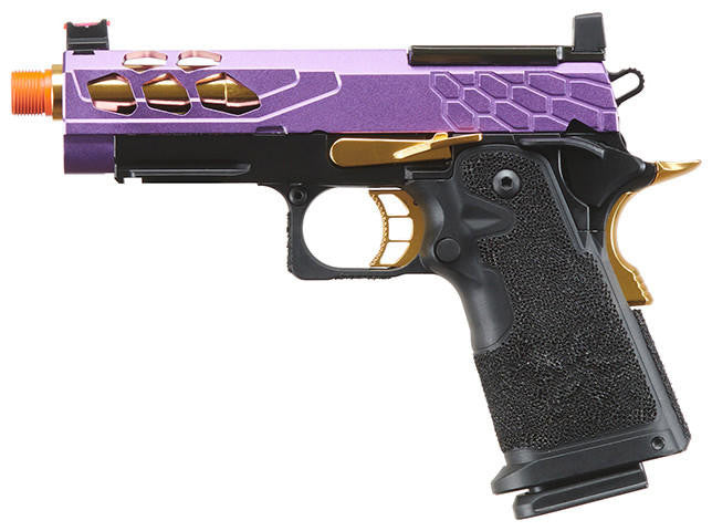 Lancer Tactical Stryk Hi-Capa 4.3 Gas Blowback Airsoft Pistol w/ Red D ...