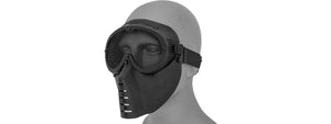 2602 Face Mask (Black) W/Mesh Eye Protection