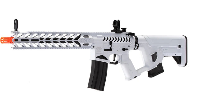 Lancer Tactical Airsoft Gun 370 - 395 FPS Enforcer Night Wing Skeleton AEG w/ Alpha Stock (White)