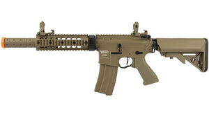 Lancer Tactical Airsoft Rifle Gun 370 - 395 FPS M4 SD Proline Series 7" Rail Airsoft AEG - TAN