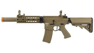 Lancer Tactical Airsoft Rifle Gun M4 SD 330 - 349 FPS Proline Series 7" Rail Airsoft AEG - TAN