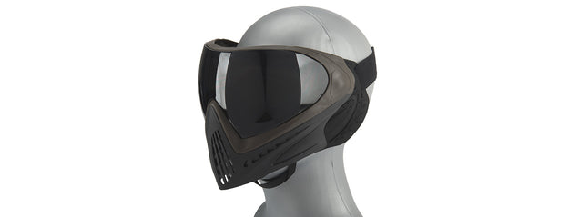 G-Force Modern Full Face Anti-Fog Airsoft Mask [Black Lens] (Black / Brown)