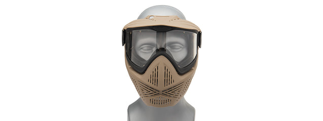 G-Force F2 Single Layer Full Face Mask - Tan