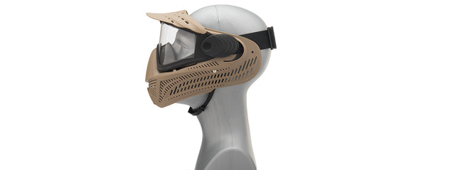 G-Force F2 Single Layer Full Face Mask - Tan