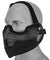 Ac-108B Metal Mesh Half Mask W/Ear Protection (Black) Airsoft Gun Accessories