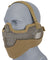 Ukarms Ac-108T Tactical Metal Mesh Half Mask With Ear Protection For Airsoft In Desert Tan Airsoft Gun / Accessories