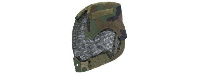 Ac-472W V6 Strike Mesh Mask Helmet (Woodland Camo) Airsoft Gun / Accessories