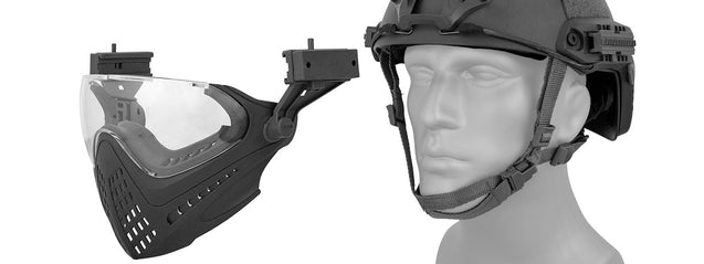 Wosport Piloteer Fast Helmet Adapter Face Mask - Acu Airsoft Gun / Accessories