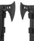 Ac-880 Molle Polymer Training Dual Battle Axe W/ Hammer (Black)
