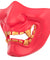 G-Force Yokai Ogre Half Face Mask W/ Soft Padding (Red/Gold)