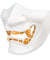 Ac-883W Yokai Ogre Half Face Mask W/ Soft Padding (White/Gold) Airsoft Gun / Accessories