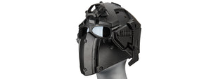 Ac-892Bb Wosport Tactical Helmet W/ Nvg & Transfer Base (Black) Airsoft Gun / Accessories