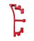 Airsoft Masterpiece Aluminum Puzzle Front Enos Trigger (RED)
